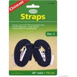 Coghlans 60 Inch Arno Straps  - Pkg Of 2 - Rejseudstyr